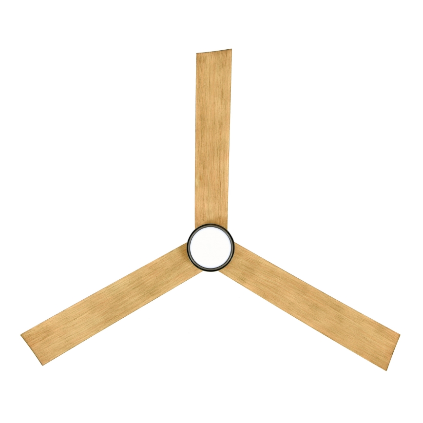 Lucci air 21610449 - LED Stmívatelný stropní ventilátor CLIMATE 1xGX53/12W/230V hnědá/lesklý chrom pr. 132 cm + dálkové ovládání