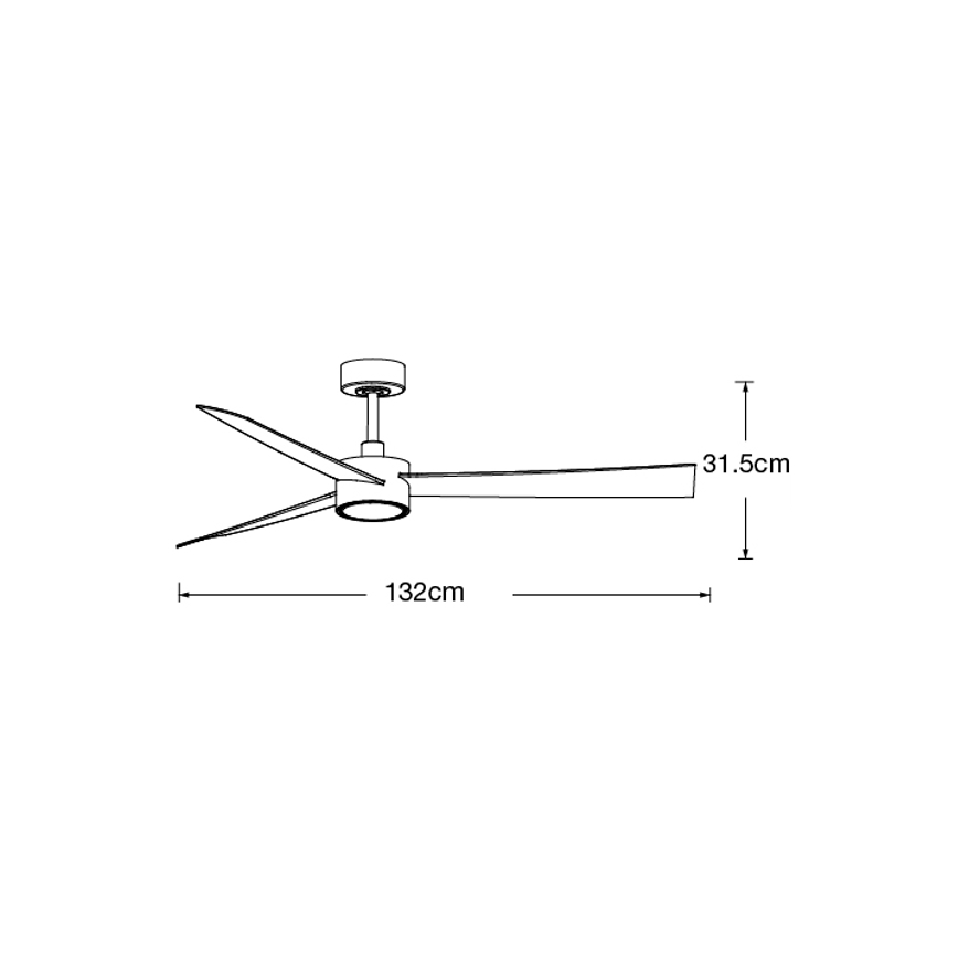 Lucci air 21610449 - LED Stmívatelný stropní ventilátor CLIMATE 1xGX53/12W/230V hnědá/lesklý chrom pr. 132 cm + dálkové ovládání
