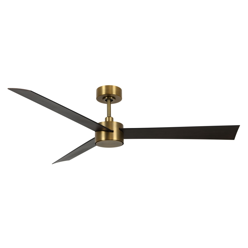 Lucci air 21610549- LED Stmívatelný stropní ventilátor CLIMATE 1xGX53/12W/230V wenge/zlatá + dálkové ovládání