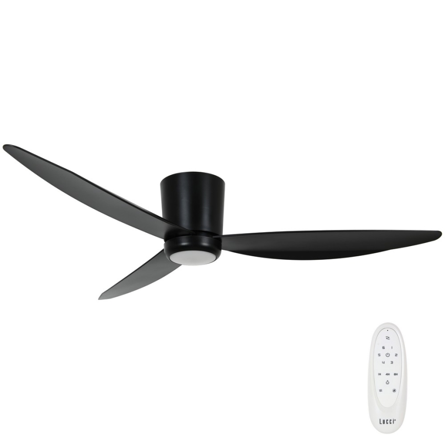 Lucci air 21610749 - LED Stmívatelný stropní ventilátor ARRAY 1xGX53/12W/230V černá pr. 137 cm + dálkové ovládání