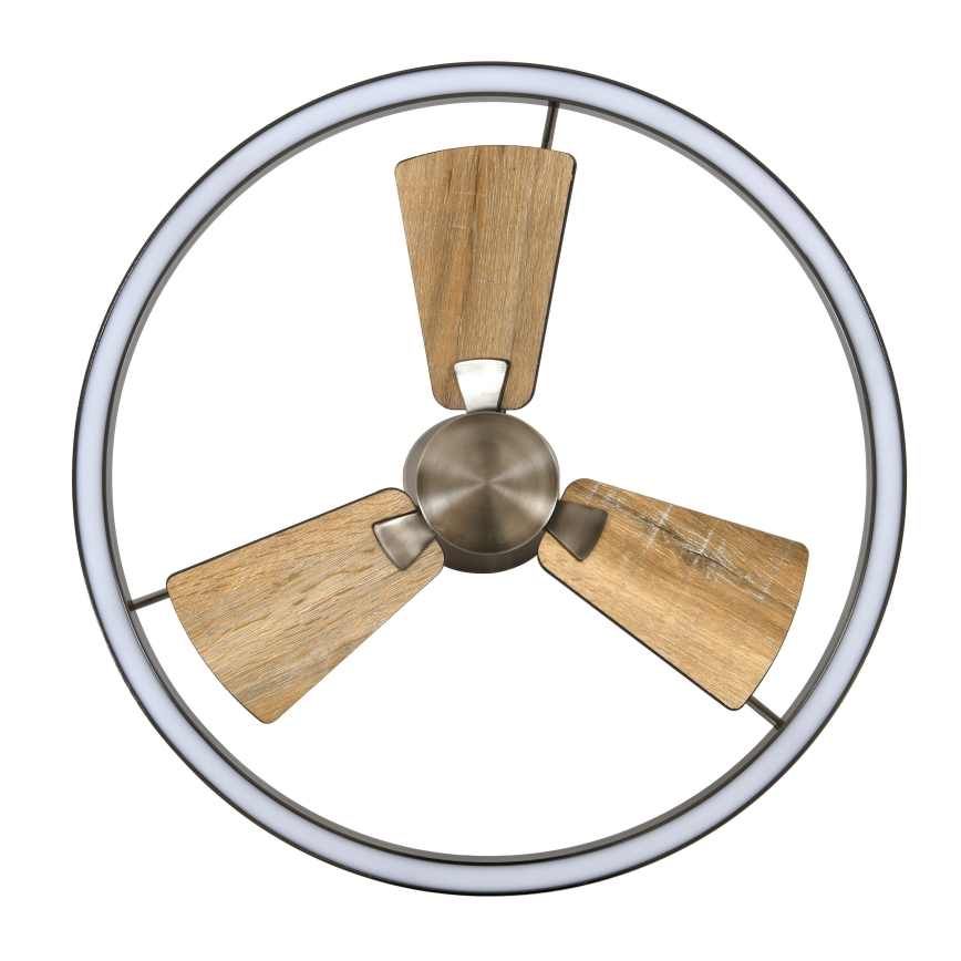 Lucci air 21611749 - LED Stmívatelný stropní ventilátor CESSNA LED/36W/230V 3000/4000/5000K matný chrom + dálkové ovládání