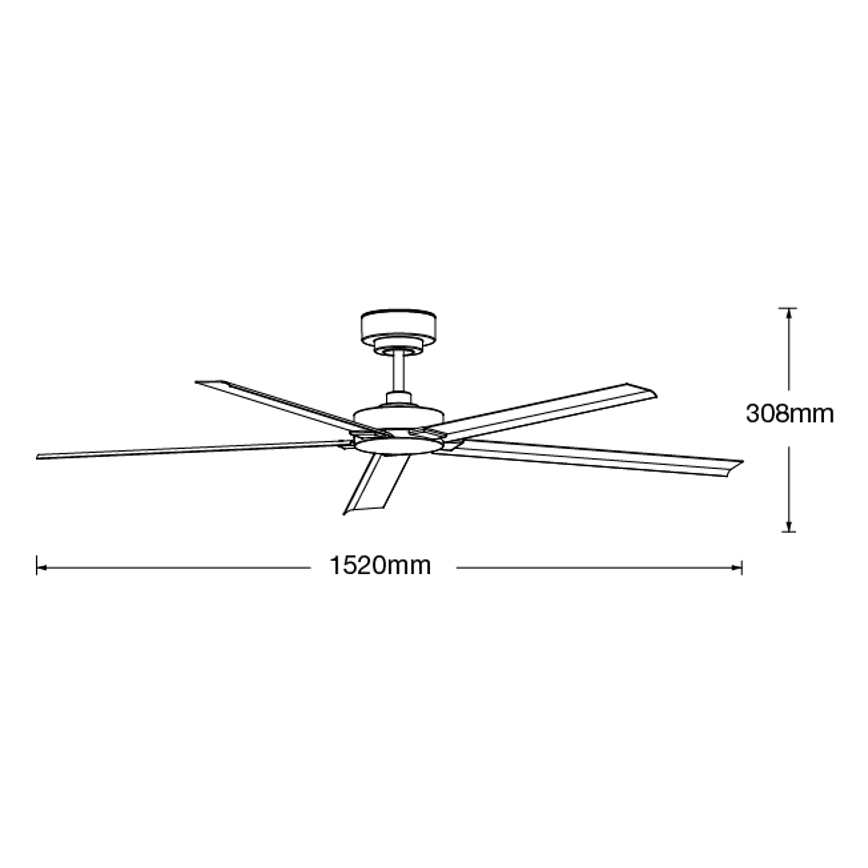 Lucci air 21616149 - Stropní ventilátor MONZA IP55 černá + dálkové ovládání