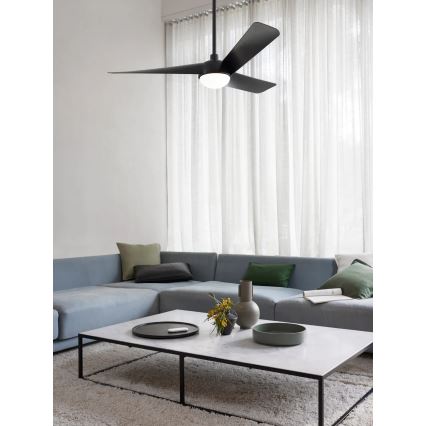 Lucci Air 21617149 - LED Stmívatelný stropní ventilátor OSPREY 1xGX53/12W/230V pr. 132 cm černá + dálkové ovládání