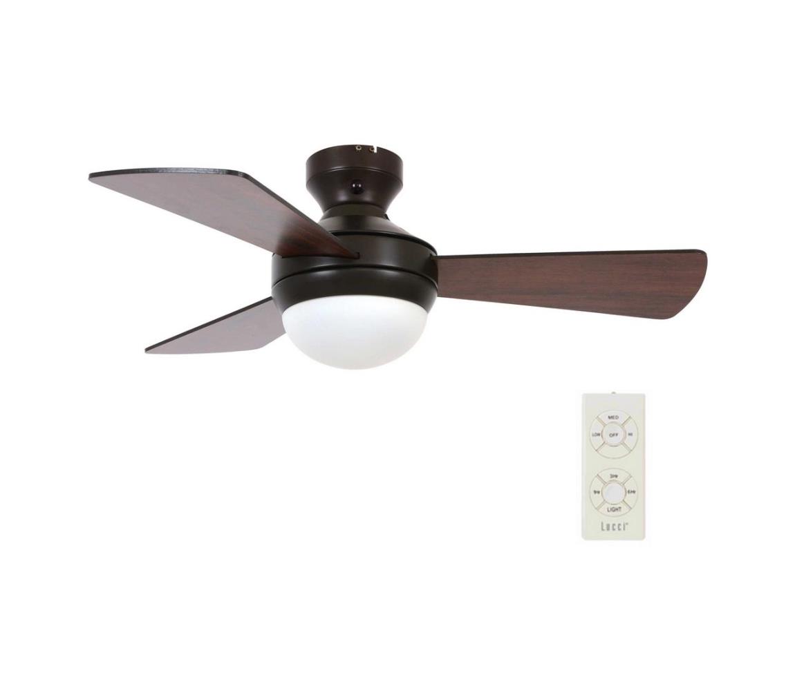 Lucci air Lucci Air 512311 - Stropní ventilátor AIRLIE HUGGER 2xE27/15W/230V hnědá + DO FAN00242