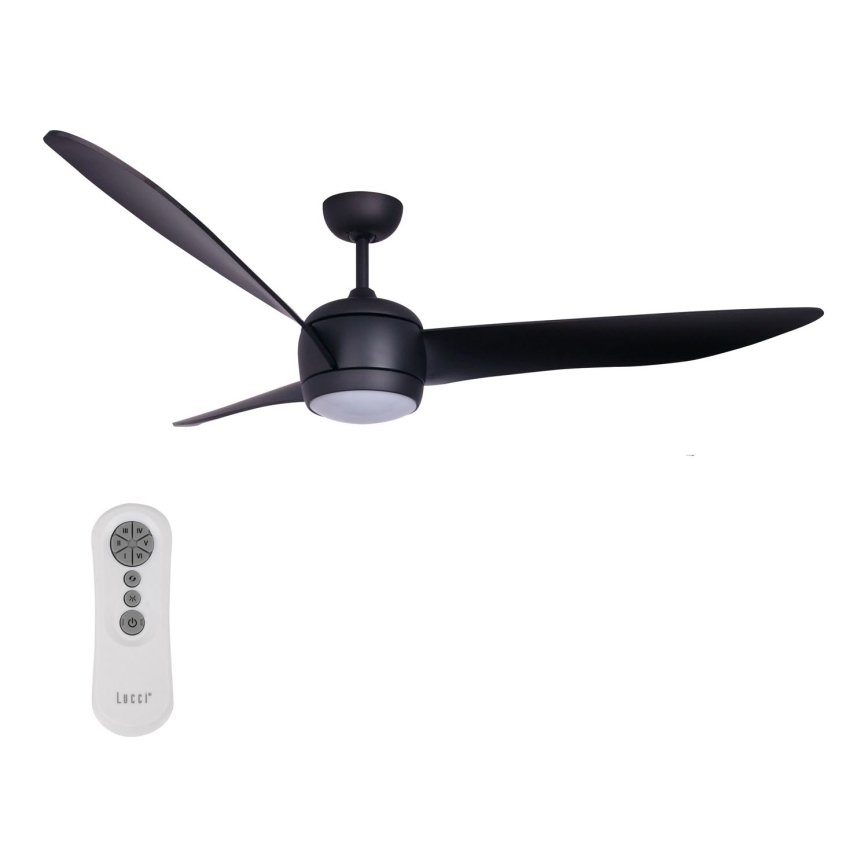 Lucci air 512910 - LED Stropní ventilátor AIRFUSION NORDIC LED/20W/230V černá + dálkové ovládání