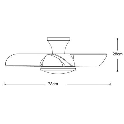Lucci air 513071 - LED Stmívatelný stropní ventilátor SYROS LED/18W/230V 3000/4000/6000K bílá + dálkové ovládání