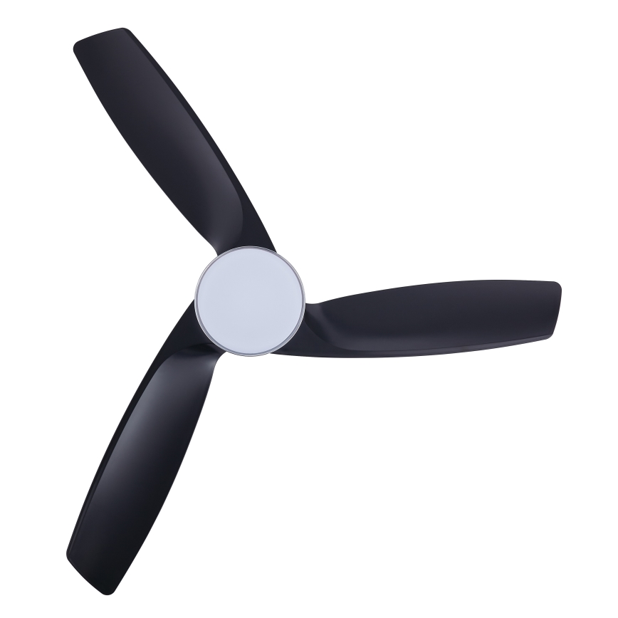 Lucci air 513072 - LED Stmívatelný stropní ventilátor BRONX LED/18W/230V 3000/4000/6000K černá/lesklý chrom + dálkové ovládání