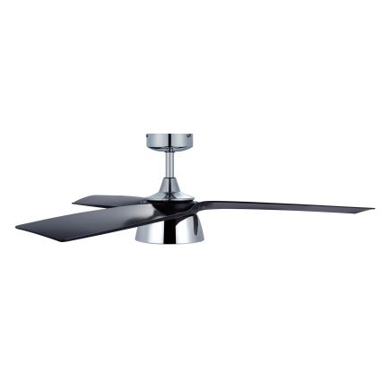 Lucci air 513072 - LED Stmívatelný stropní ventilátor BRONX LED/18W/230V 3000/4000/6000K černá/lesklý chrom + dálkové ovládání