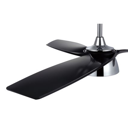 Lucci air 513072 - LED Stmívatelný stropní ventilátor BRONX LED/18W/230V 3000/4000/6000K černá/lesklý chrom + dálkové ovládání