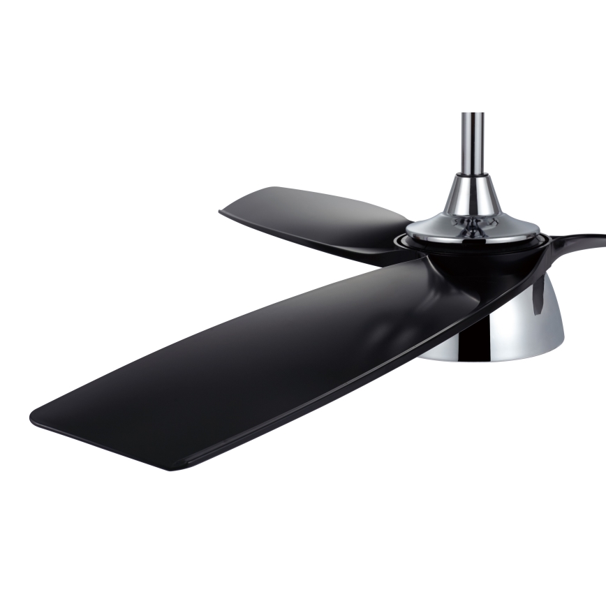 Lucci air 513072 - LED Stmívatelný stropní ventilátor BRONX LED/18W/230V 3000/4000/6000K černá/lesklý chrom + dálkové ovládání