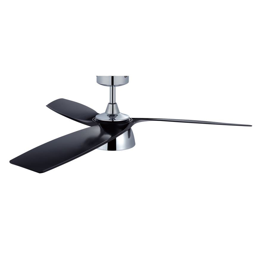 Lucci air 513072 - LED Stmívatelný stropní ventilátor BRONX LED/18W/230V 3000/4000/6000K černá/lesklý chrom + dálkové ovládání