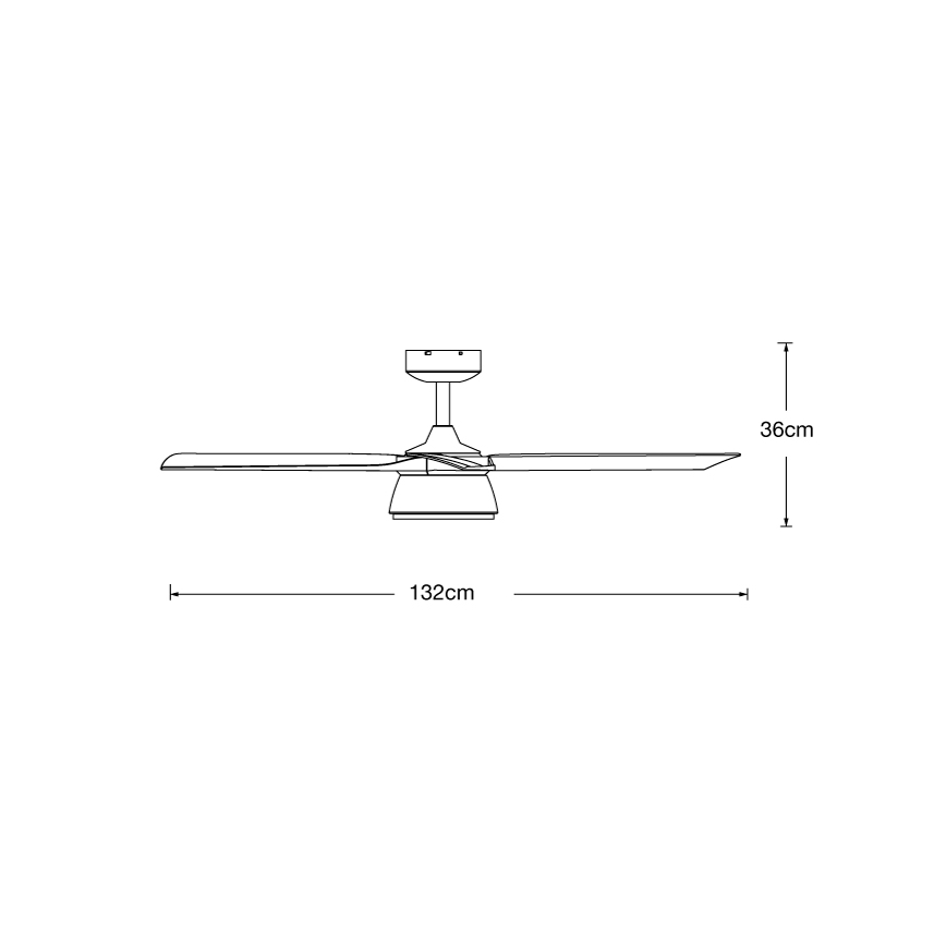 Lucci air 513072 - LED Stmívatelný stropní ventilátor BRONX LED/18W/230V 3000/4000/6000K černá/lesklý chrom + dálkové ovládání