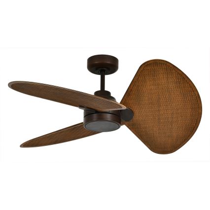 Lucci Air 51325649 - LED Stmívatelný stropní ventilátor SABLE 1xGX53/12W/230V 3000/4000/5000K pr. 91,5 cm hnědá + dálkové ovládání