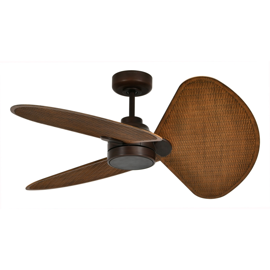 Lucci Air 51325649 - LED Stmívatelný stropní ventilátor SABLE 1xGX53/12W/230V 3000/4000/5000K pr. 91,5 cm hnědá + dálkové ovládání