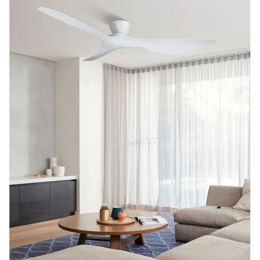 Lucci Air 514030 - Stropní ventilátor KOTARA pr. 137 cm bílá + dálkové ovládání