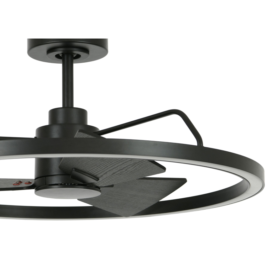 Lucci Air 516124 - LED Stmívatelný stropní ventilátor CESSNA LED/36W/230V 3000/4000/5000K černá + dálkové ovládání
