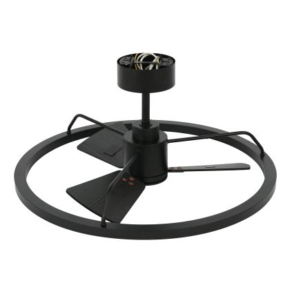 Lucci Air 516124 - LED Stmívatelný stropní ventilátor CESSNA LED/36W/230V 3000/4000/5000K černá + dálkové ovládání