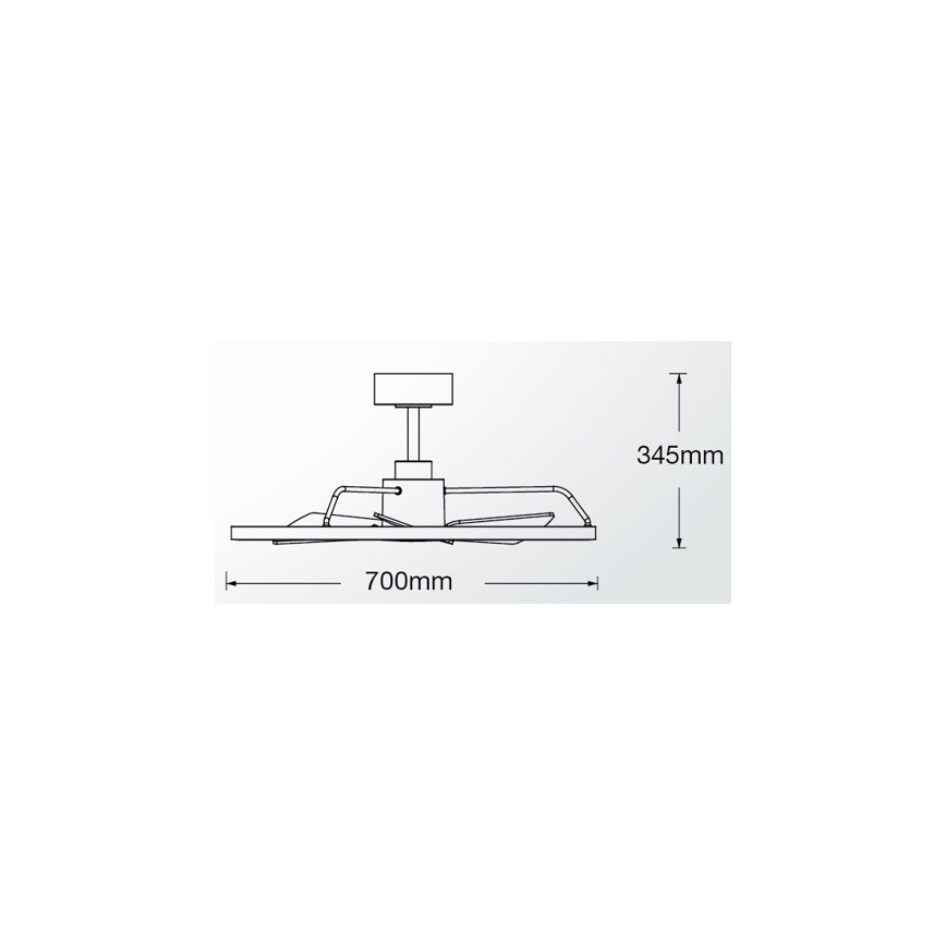 Lucci Air 516124 - LED Stmívatelný stropní ventilátor CESSNA LED/36W/230V 3000/4000/5000K černá + dálkové ovládání