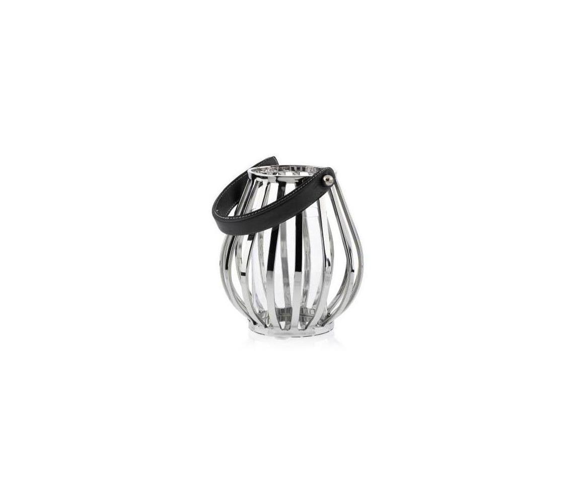  HowHomely Lucerna GEOM 21 cm chrom/černá DD0079