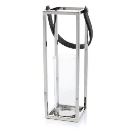 Lucerna LAMPION 46 cm lesklý chrom/černá