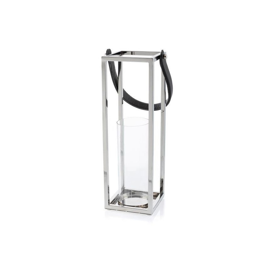Lucerna LAMPION 46 cm lesklý chrom/černá