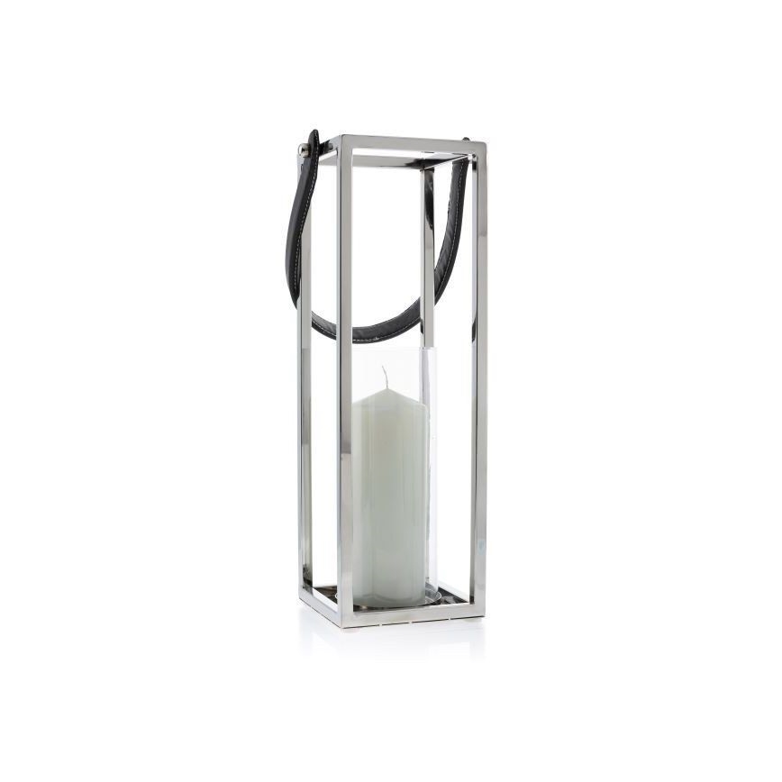 Lucerna LAMPION 46 cm lesklý chrom/černá