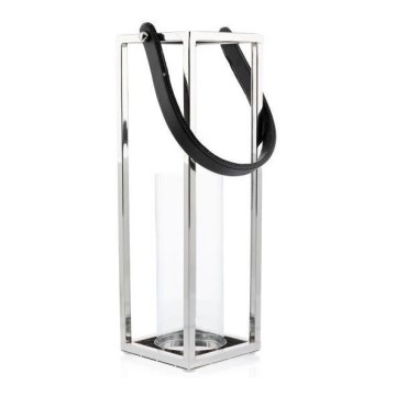 Lucerna LAMPION 46 cm lesklý chrom/černá