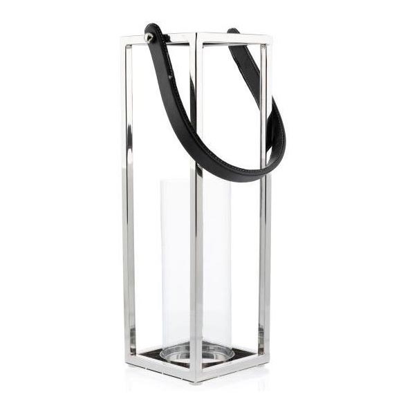 Lucerna LAMPION 46 cm lesklý chrom/černá