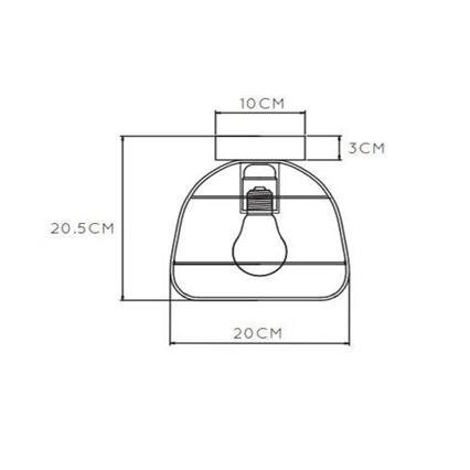 Lucide 00129/01/30 - Stropní svítidlo FILOX 1xE27/40W/230V