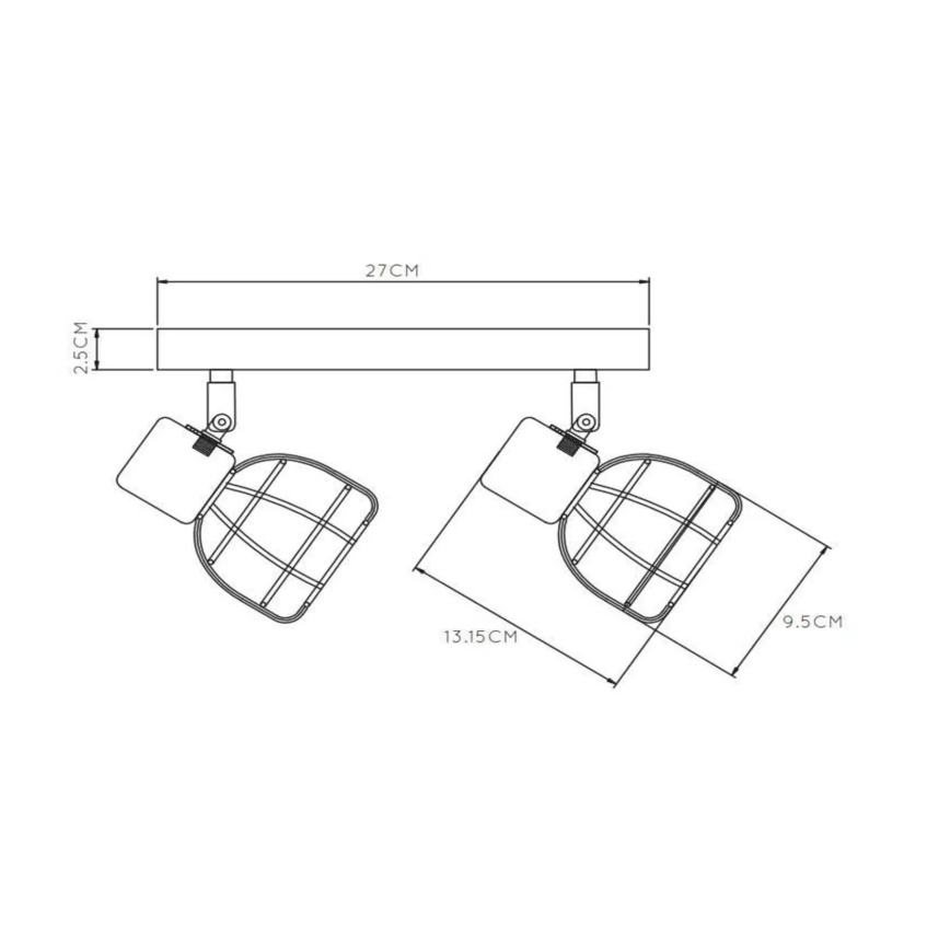 Lucide 00929/02/30 - Bodové svítidlo FILOX 2xE14/40W/230V