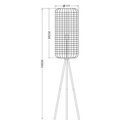 LUCIDE 02705/31/30 - Stojací lampa ESMEE 1xE27/60W/230V