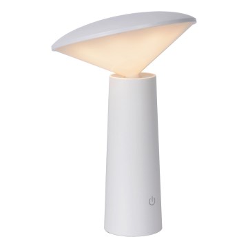 Lucide 02807/04/31 - LED Stmívatelná dotykový venkovní lampa JIVE LED/3W/3,7V USB 3000/4750/6500K IP44 1200 mAh bílá