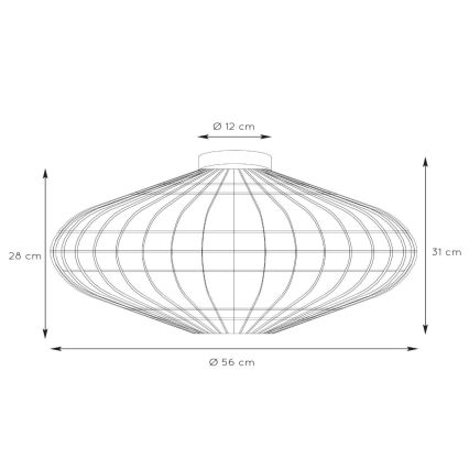 Lucide 03135/56/72 - Stropní svítidlo MAGALI 1xE27/40W/230V pr. 56 cm béžová
