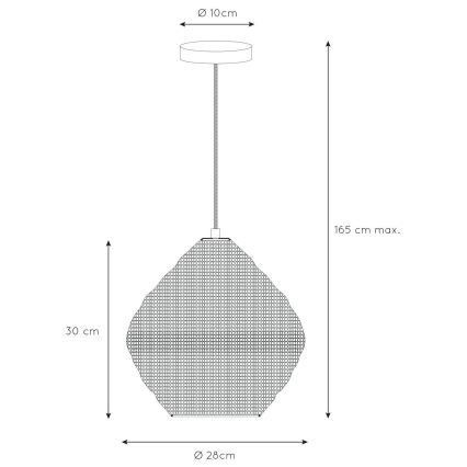 Lucide 03423/28/30 - Lustr na lanku SAAR 1xE27/60W/230V