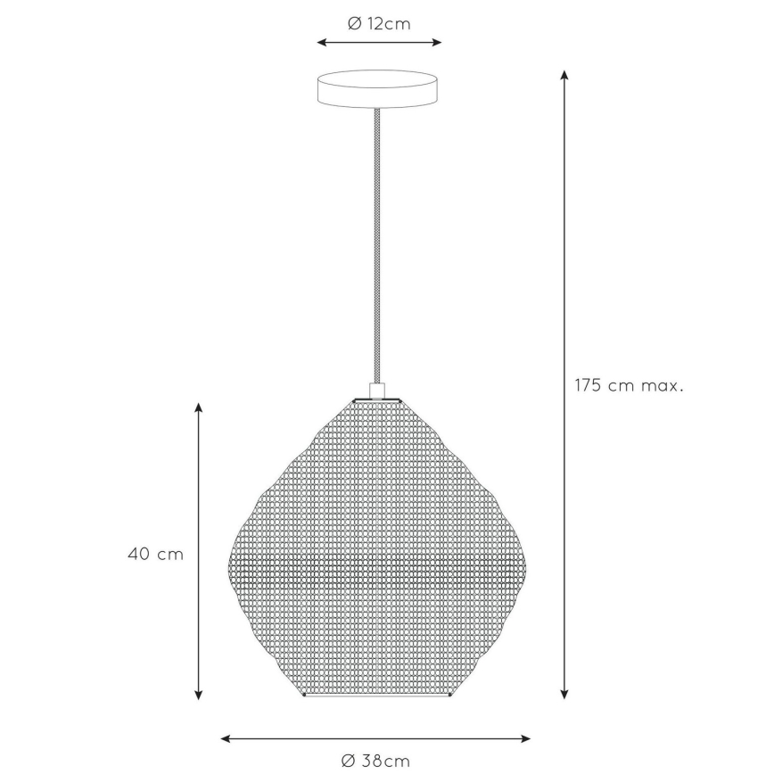 Lucide 03423/38/30 - Lustr na lanku SAAR 1xE27/60W/230V