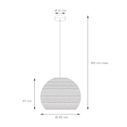 Lucide 03437/40/44 - Lustr na lanku MOLOKO 1xE27/40W/230V pr. 40 cm