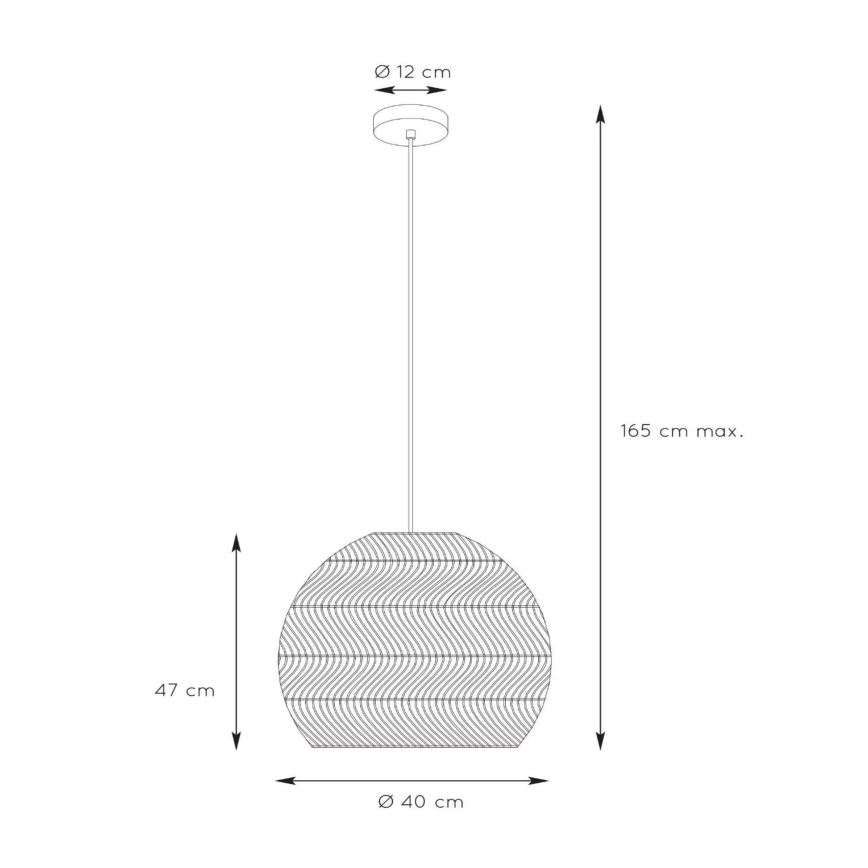 Lucide 03437/40/44 - Lustr na lanku MOLOKO 1xE27/40W/230V pr. 40 cm