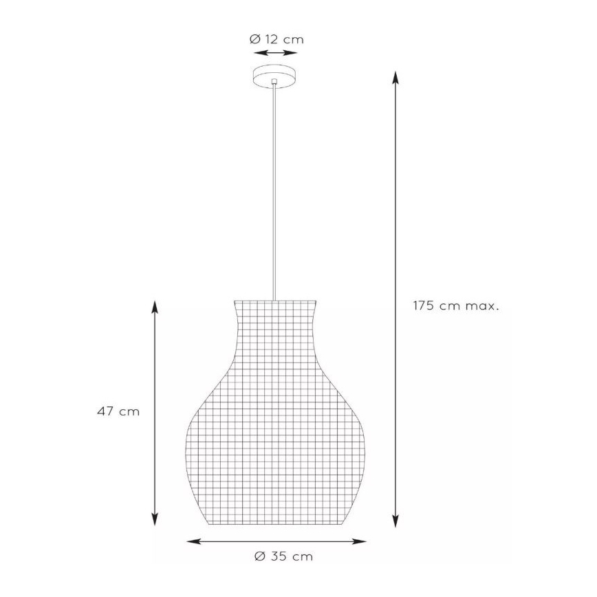 Lucide 03438/35/72 - Lustr na lanku ALBAN 1xE27/40W/230V béžová