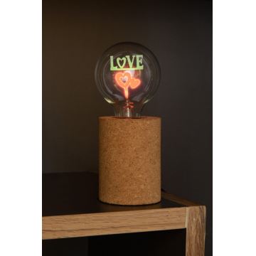 Lucide 03518/03/43 - LED Stolní lampa CORKY - LOVE 1xE27/3W/230V