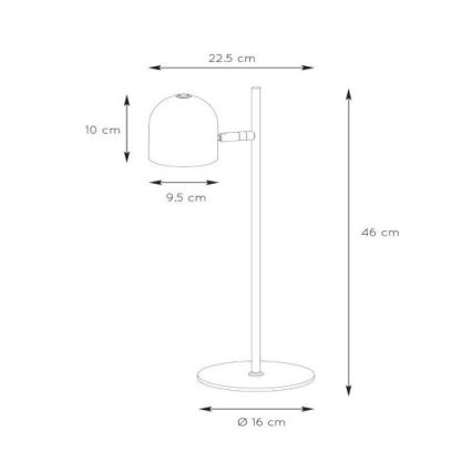 Lucide 03603/05/31 - LED Stmívatelná stolní lampa SKANSKA LED/7W/230V bílá