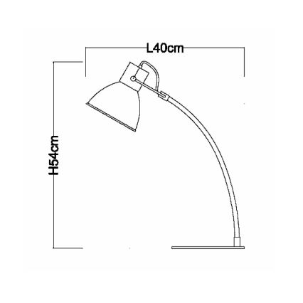 Lucide 03613/01/31 - Stolní lampa CURF 1xE27/60W/230V bílá