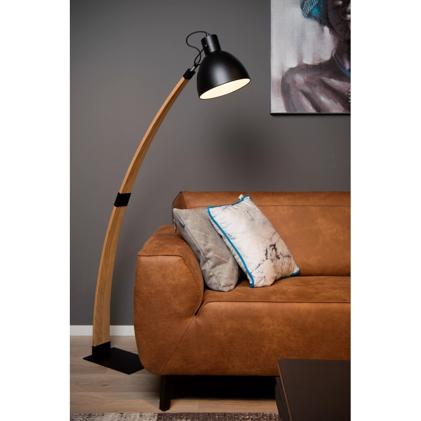 Lucide 03713/01/30 - Stojací lampa CURF 1xE27/60W/230V černá