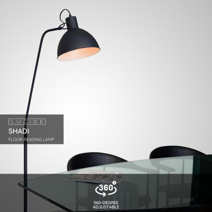 Lucide 03717/01/30 - Stojací lampa SHADI 1xE27/60W/230V černá