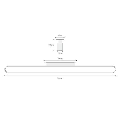 Lucide 04209/18/30 - LED Koupelnové nástěnné svítidlo MADELON LED/18W/230V IP44