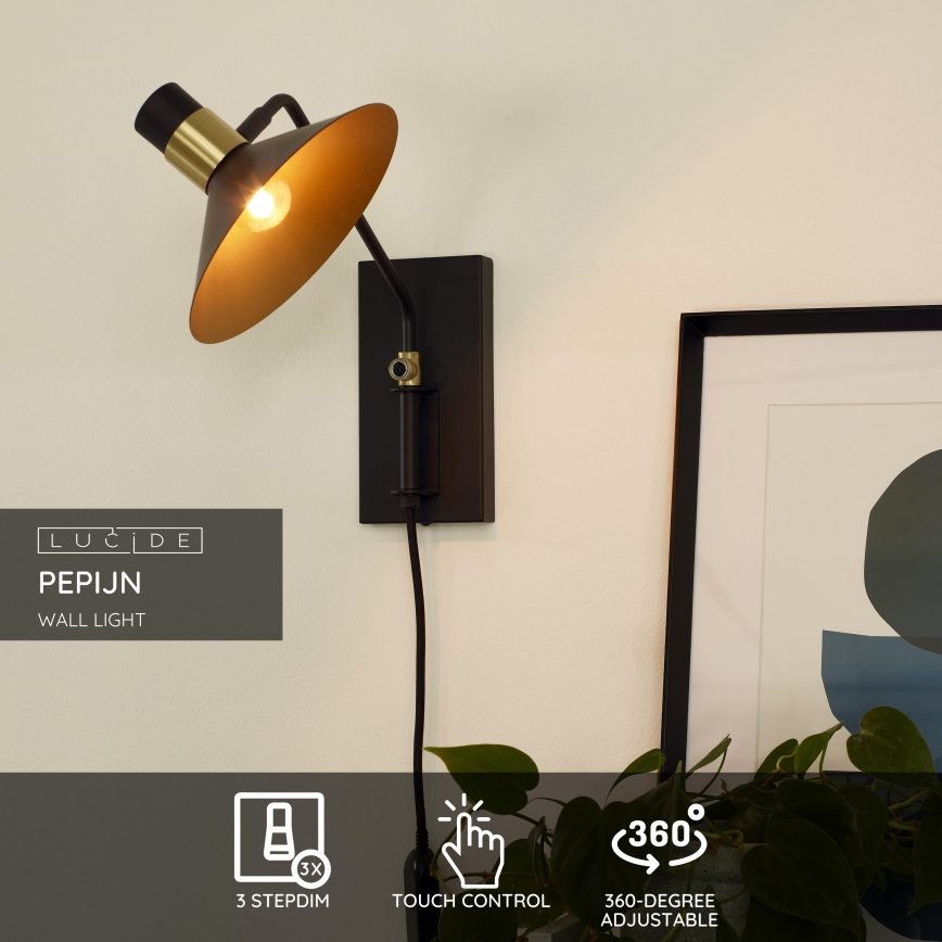 Lucide 05228/01/30 - Stmívatelná nástěnná lampa PEPIJN 1xE14/40W/230V