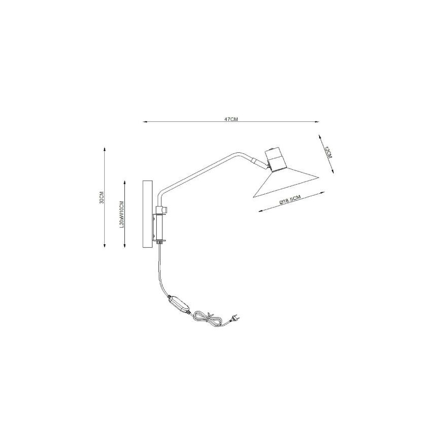 Lucide 05228/01/30 - Stmívatelná nástěnná lampa PEPIJN 1xE14/40W/230V