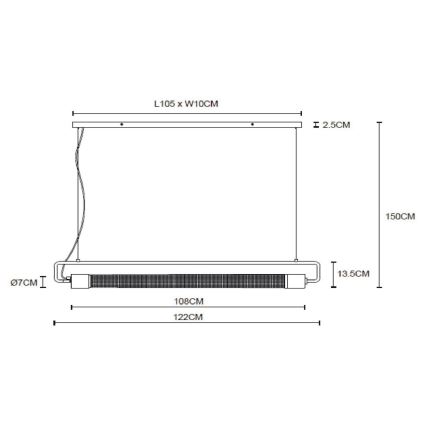 Lucide 05433/02/30 - Lustr na lanku CALIXT 2xE27/10W/230V