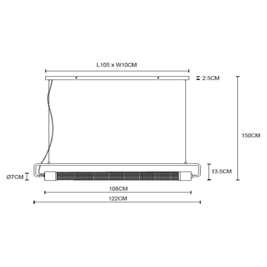 Lucide 05433/02/30 - Lustr na lanku CALIXT 2xE27/10W/230V