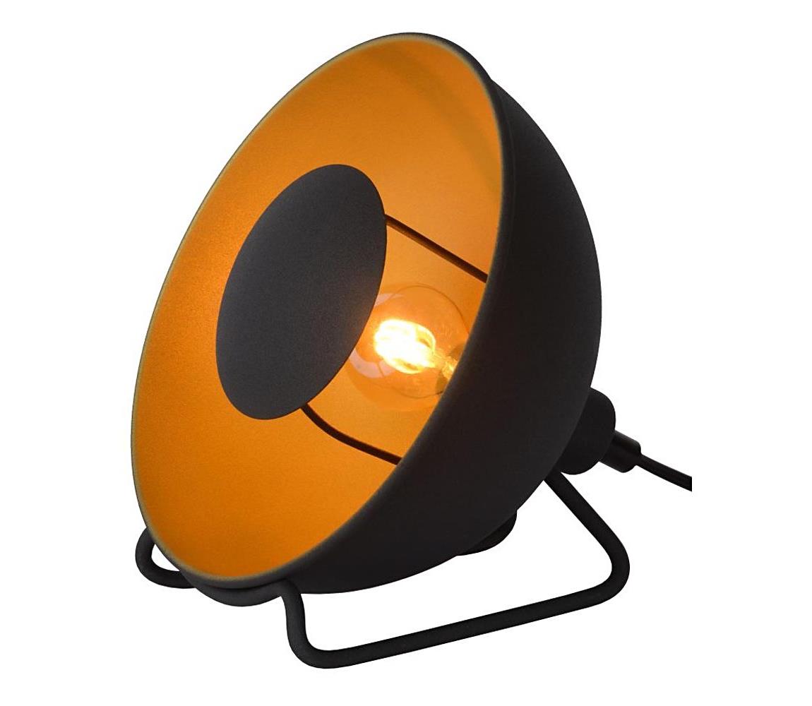 Lucide Lucide 05530/20/30 - Stolní lampa ALVARO 1xE14/25W/230V pr. 20 cm černá/zlatá LC3464