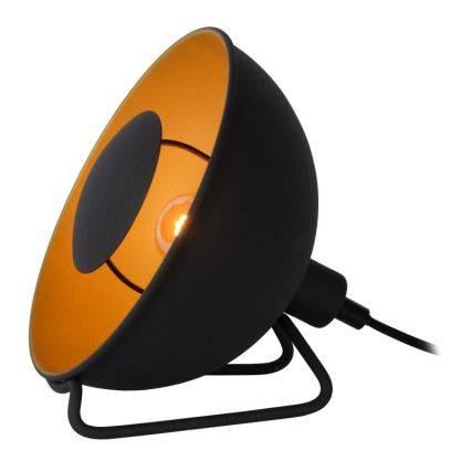 Lucide 05530/20/30 - Stolní lampa ALVARO 1xE14/25W/230V pr. 20 cm černá/zlatá